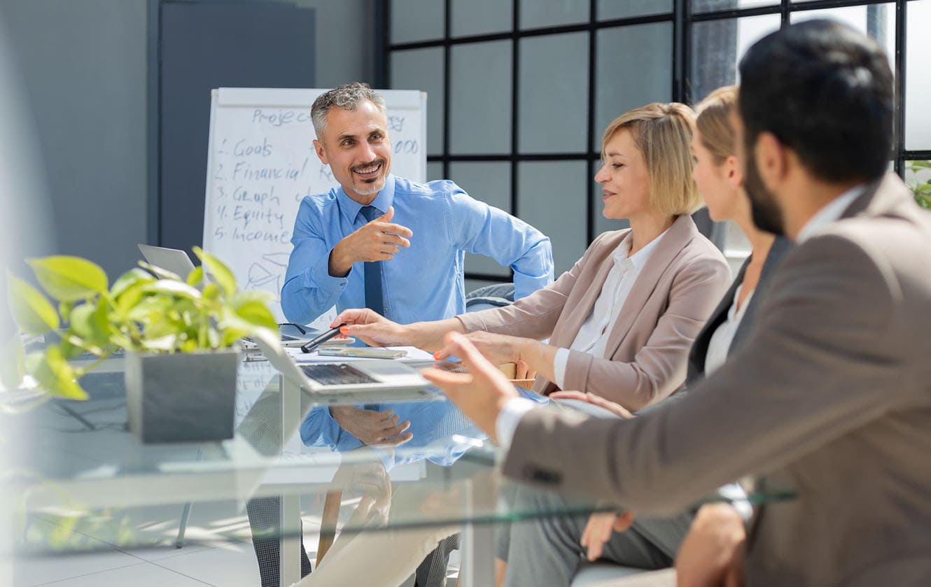 Photo of a business meeting