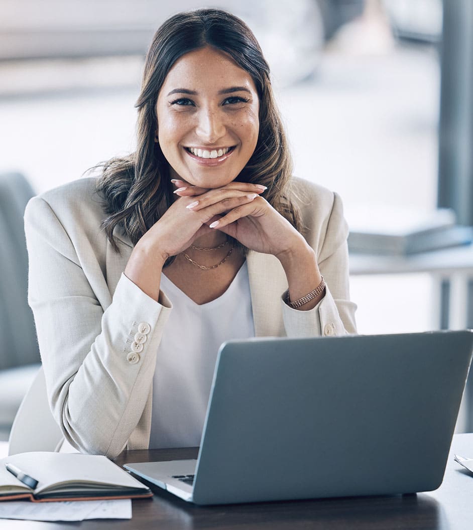 Photo of a female during a meeting